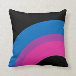 Almofada Belo Orgulho Bissexual Bandeira Arco-Íris Negro