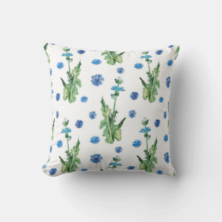 Almofada Belo padrão de flores de aquarela
