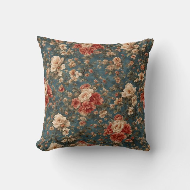 Almofada Belo Padrão Floral Italiano (Frente)