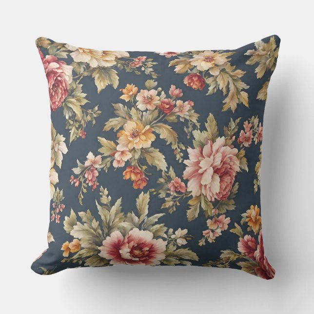 Almofada Belo Padrão Floral Italiano (Frente)