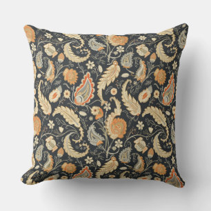 Almofada Belo Padrão Paisley Escuro E Design Colorido
