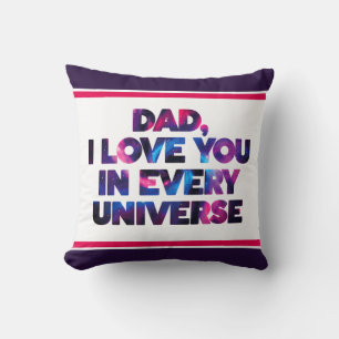 Almofada Belo Pai Design de texto Que Te Amo Em Todos Os Un