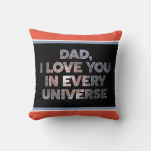 Almofada Belo Pai Design de texto Que Te Amo Em Todos Os Un