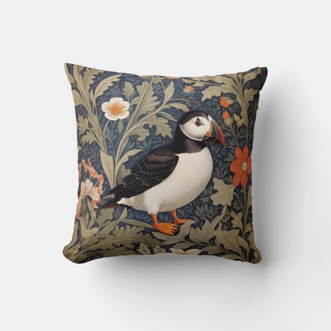 Almofada Belo Puffin William Morris Inspirou (Frente)