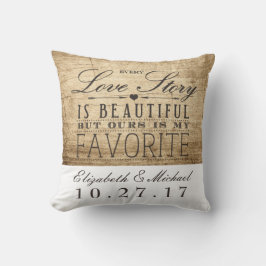 Almofada Belo Travesseiro de Aniversário do Casamento da Hi