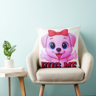 ALMOFADA BELO TRAVESSEIRO DE CACHORRINHO ROSA ~ MARAVILHOSO
