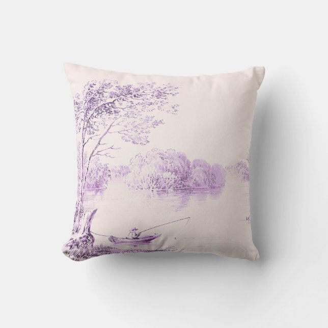 Almofada Belo Travesseiro decorativo do rio Illinois (Frente)