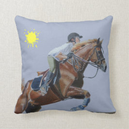 Almofada Belo Travesseiro Hunter Jumper Horse American MoJo