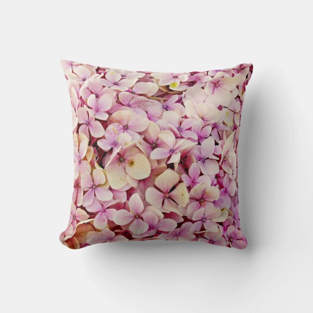 Almofada Belos Flores de Hydrangea (Frente)