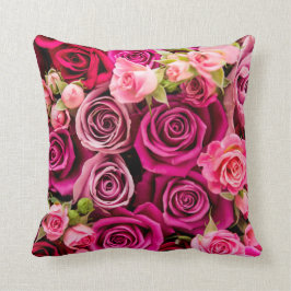 Almofada Belos Rosa E Rosas vermelhas