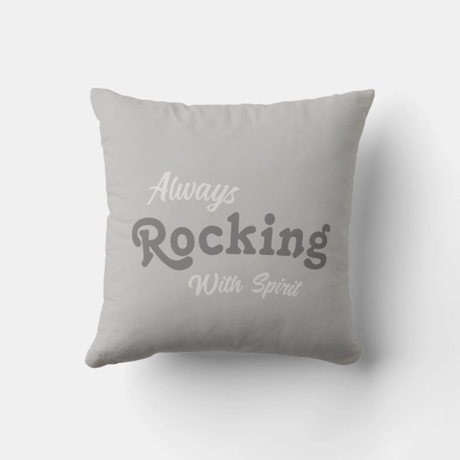 Almofada Bem-Vindo Ao Nosso Porch / Always / Cinza / (Verso)