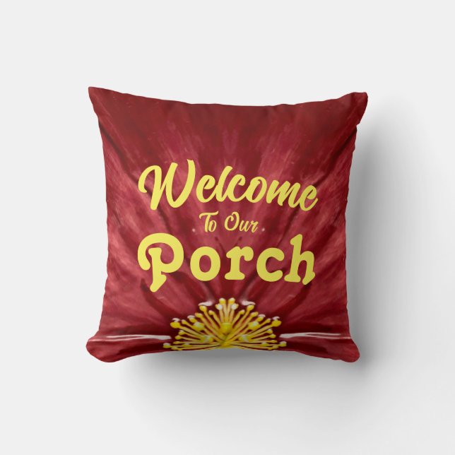 Almofada Bem-Vindo Ao Nosso Porch / Rocking / Original / (Frente)