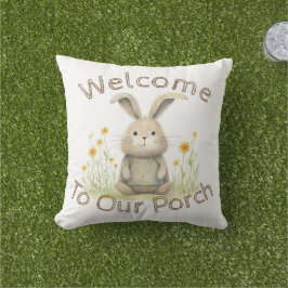 Almofada Bem-vindo ao nosso travesseiro ao ar livre