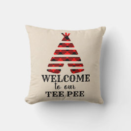 Almofada Bem-vindo ao nosso Travesseiro decorativo Tee Pee