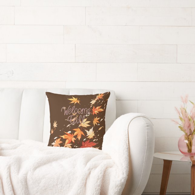Almofada Bem-vindos ao outono, Folhas do outono (Sofá)