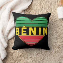 Almofada Beninese Heart, Eu Adoro Benin