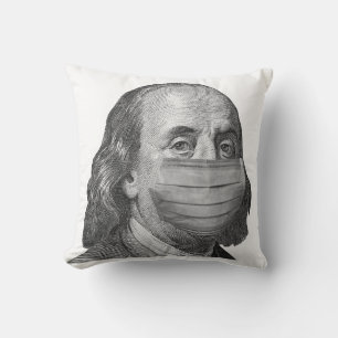 Almofada Benjamin Franklin na máscara