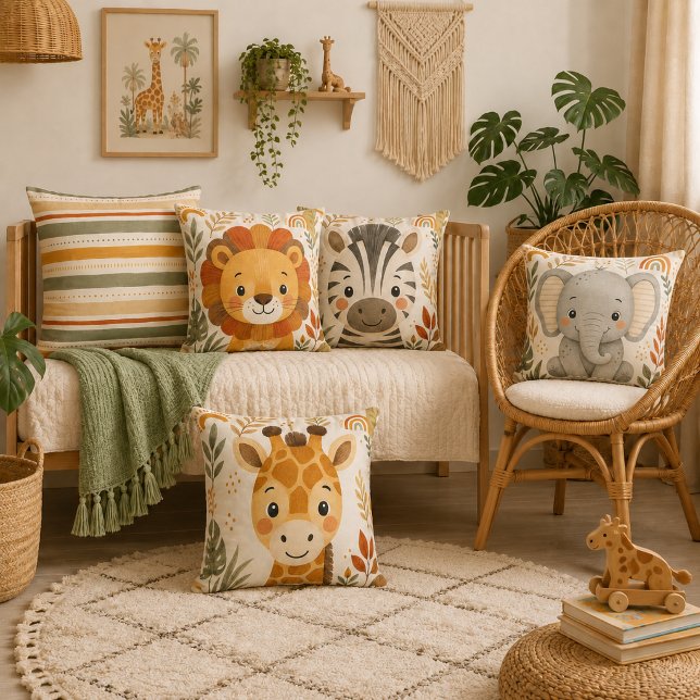 Almofada Berçário Boho Safari Listrado (Criador carregado)