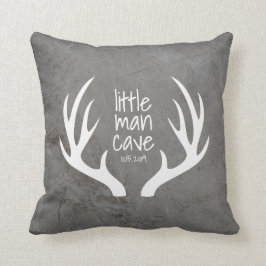 Almofada Berçário Rustic Gray e Antlers Little Man Cave
