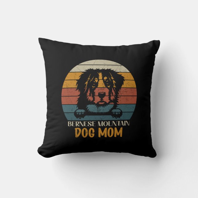Almofada Bernese Mountain Dog Mãe, mãe de cão Bernês (Frente)