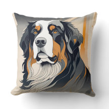 Bernese Mountain Dog Pillow