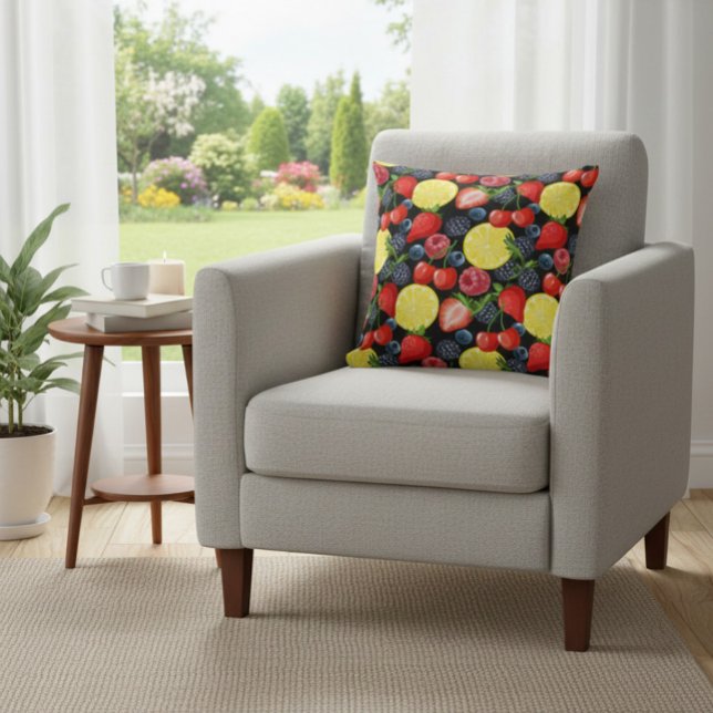 Almofada Berries & Citrus Slices (Criador carregado)