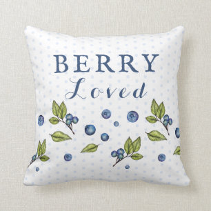 Almofada Berry Loved Blueberry Travesseiro decorativo