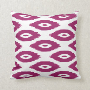 Almofada Berry Purple e White Tribal Ikat Pontos