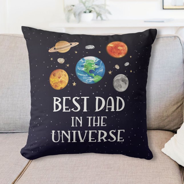 Almofada Best Dad in The Universe Funny Quote Fathers Day (Criador carregado)