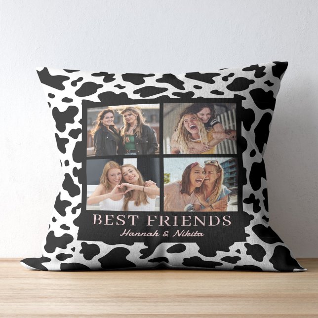 Almofada Best Friend Keepsake Photo Collage Animal Print (Criador carregado)