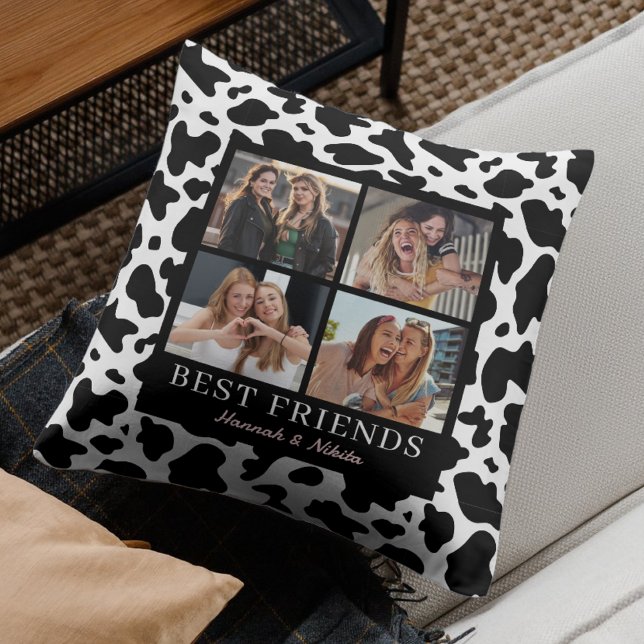 Almofada Best Friend Keepsake Photo Collage Animal Print (Criador carregado)