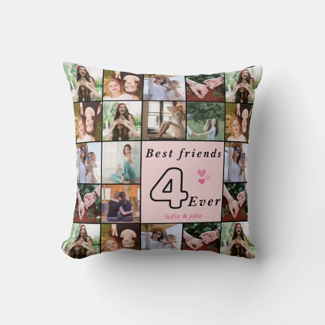 Almofada Best Friends Forever Custom Pillow – Cozy Gift (Frente)