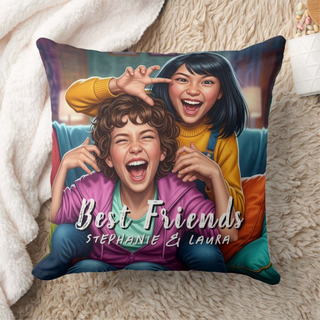 Almofada Best Friends Funny  (Cobertor)