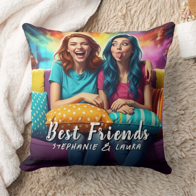 Almofada Best Friends Funny Sisters (Cobertor)