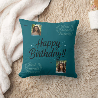 Almofada Best Friends Photo Gift Throw Pillow