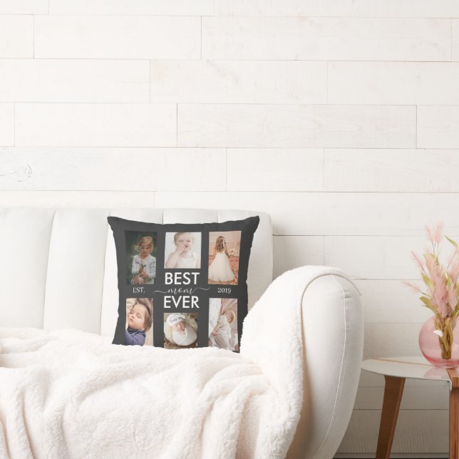 Almofada Best Mom Ever Customizable year and images (Sofá)