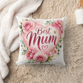 Almofada Best Mum Aquarell Blumenherz Design