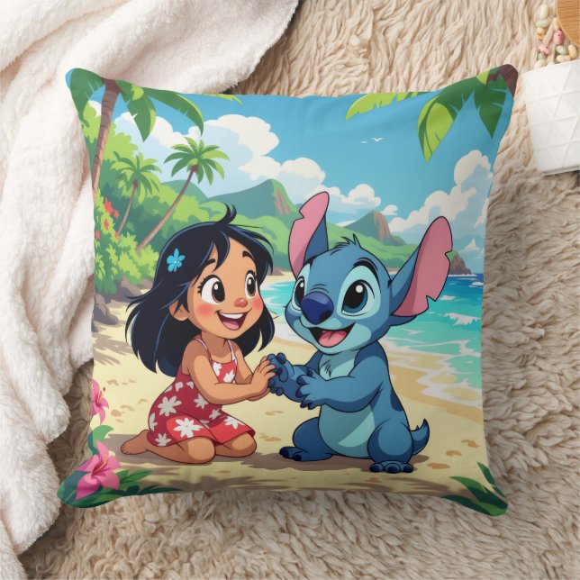 Almofada Beste Freunde fürs Leben – Lilo & Stitch   (Cobertor)