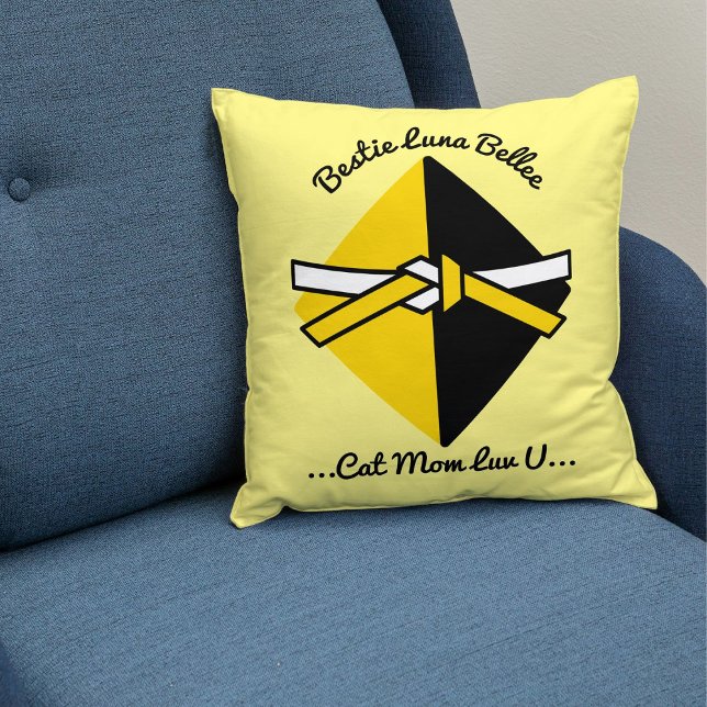 Almofada Bestie Cat Mãe Personalizada Cota Amor Escrito (Criador carregado)