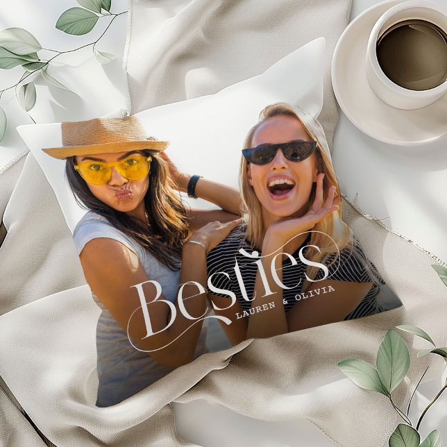 Almofada BESTIES Decorativos, Foto da camada de melhores am (Criador carregado)