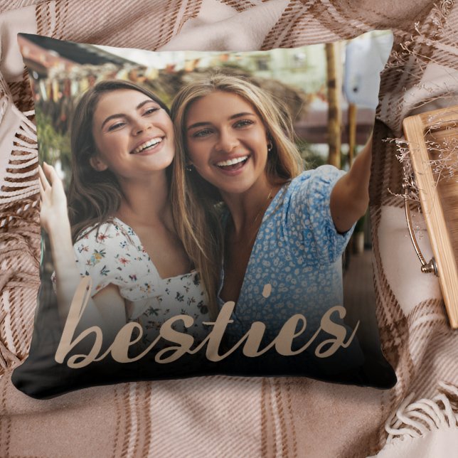Almofada Besties | Oferta de Fotografias de Melhores Amigos (Criador carregado)