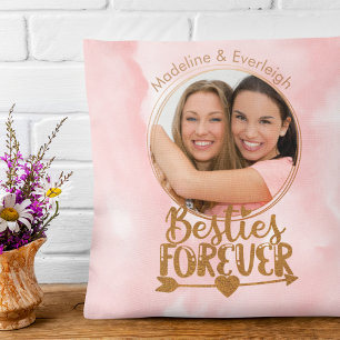 Almofada Besties para Travesseiro decorativo Rosa Nunca