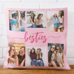 Almofada Besties Rosa Quente Amigos 6 Colagem de Fotografia<br><div class="desc">Celebrar seu vínculo com o Travesseiro decorativo de Keepsasasak de Colagem de Fotos Amigos 6 Rosa Quente. Personalizado com um vibrante design cor-de-rosa-quente, ele apresenta uma bela colagem organizada de seis fotos queridas capturando momentos especiais com seus amigos. Criado a partir de materiais de alta qualidade, este travesseiro adiciona um...</div>