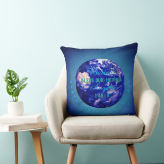 Almofada Better Angels Bless Our Mother Earth Throw Pillow