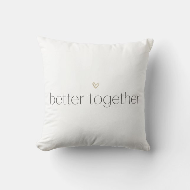 Almofada Better Together Wedding Throw Pillow (Frente)