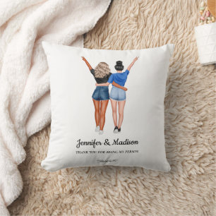 Almofada BFF Besties de Melhores Amigos Nome Personalizado
