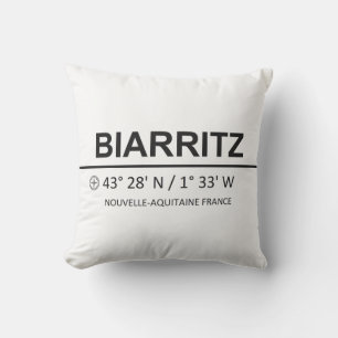 Almofada Biarritz Coordenaten - Coordenadas de Biarritz