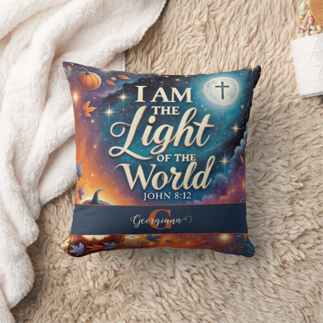 Almofada Bíblia de Halloween Cristão Vibrante Monograma Ver (Cobertor)