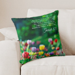 Almofada Bíblia Elegante do Jardim de Tulip Verso