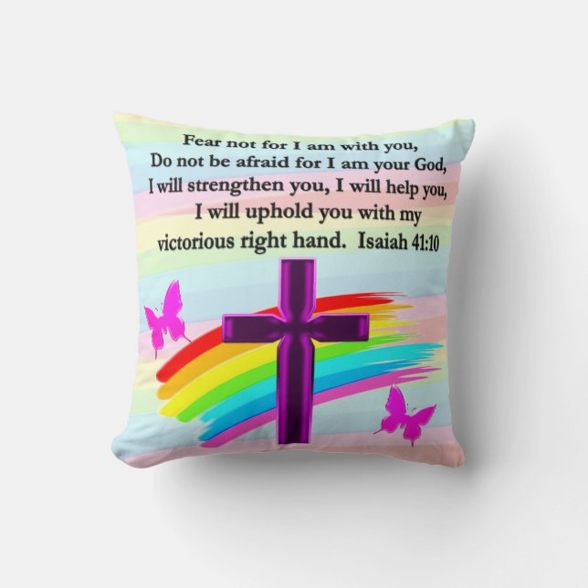 ALMOFADA BÍBLIA VERSO DESIGN DE  ISAIAH 41:10 (Frente)